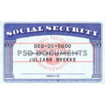 social security card template