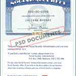 social security card template