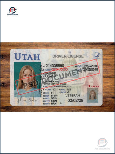 Utah Driver License Template New Psd Documents 4