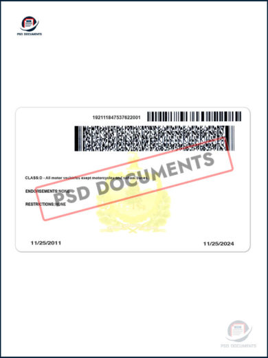 Vermont Driver License Template New Psd Documents 2