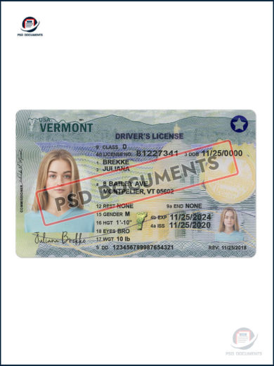 Vermont Driver License Template New Psd Documents 3