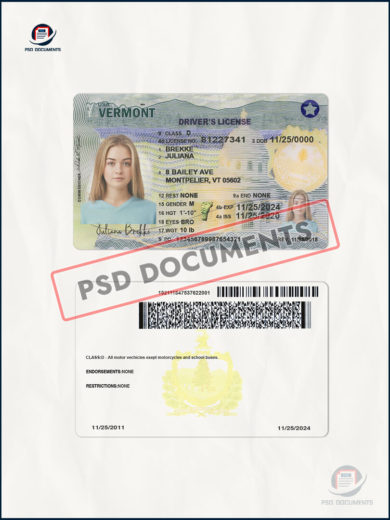 Vermont Driver License Template New – Psd Documents