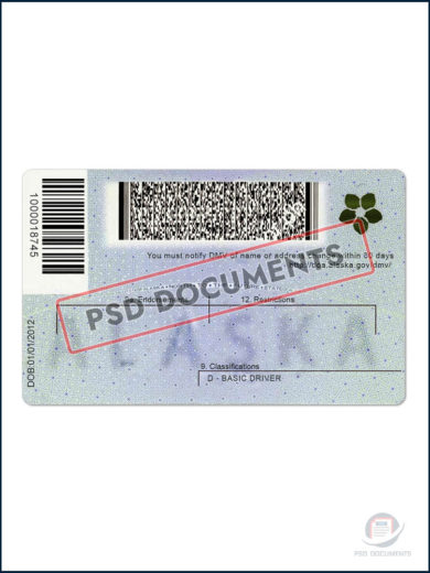 Alaska Driver License Template New PsdDocuments2