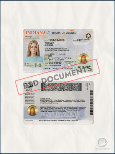 Indiana Driver License New – PsdDocuments.com 4