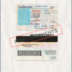 California Driving License Template