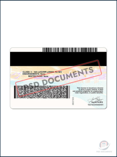 California Driving License Template V1 4