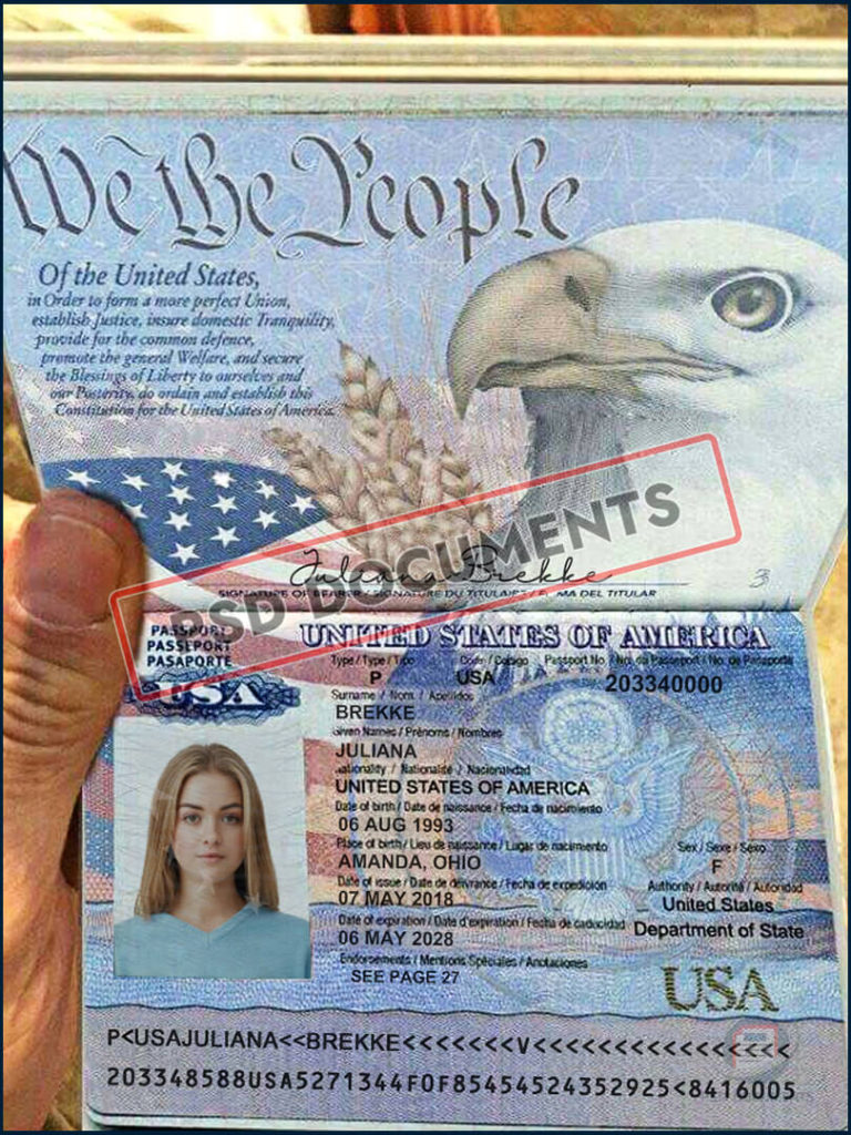 USA Hand Passport PSD Template | PSD Documents