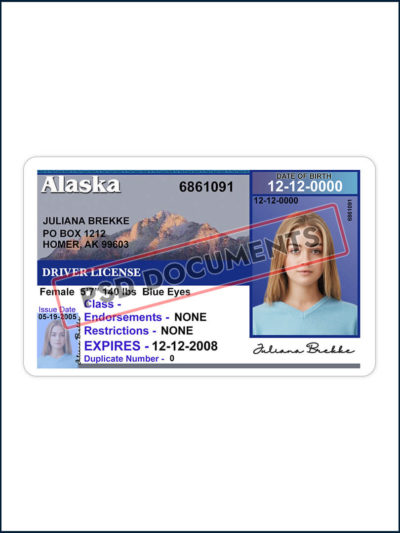 Alaska Driving License PSD Template (V1) | PSD Documents