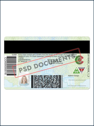 Colorado Driving License Template New 1