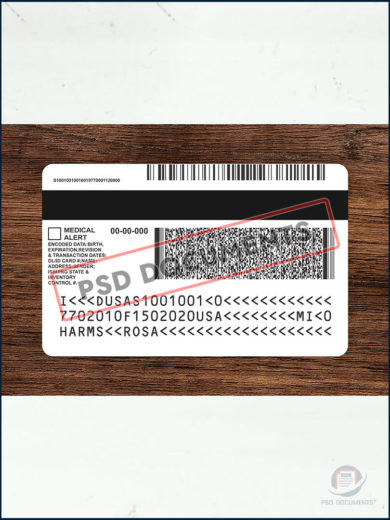 PsdDocuments Michigan Driver License Template New 4