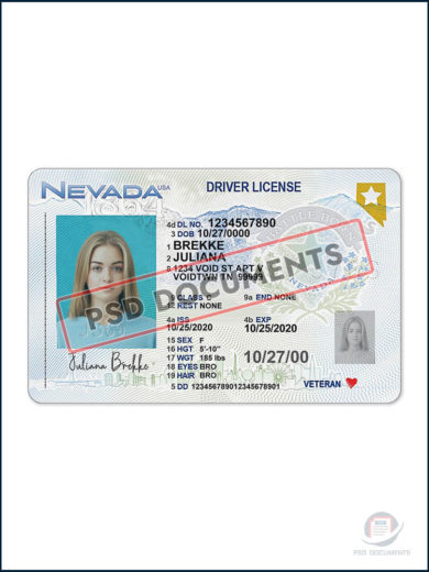 PsdDocuments – Nevada Driver License 1