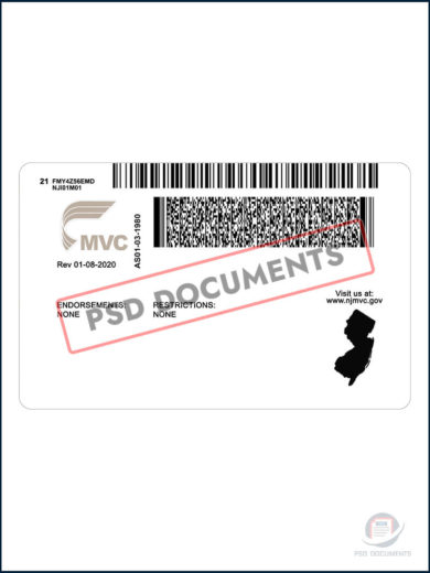 PsdDocuments New Jersey DL 1