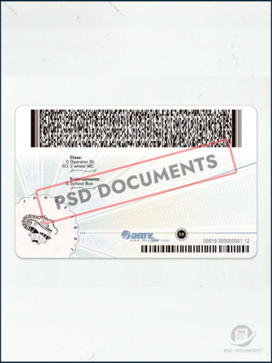 PsdDocuments Virginia Driver License PSD Template 4