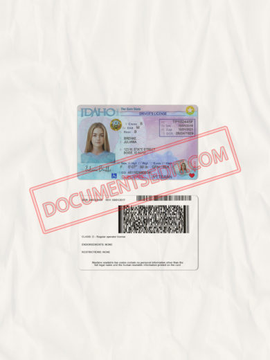 Idaho Driver License PSD Template New s