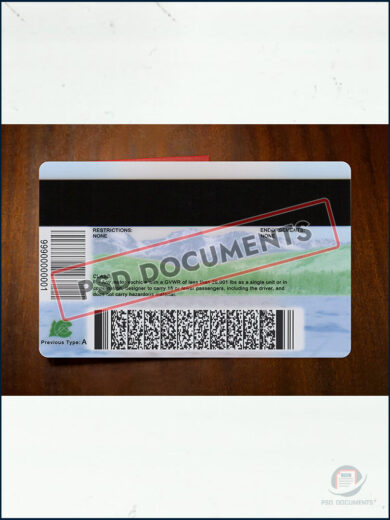 PsdDocuments Colorado Driving License Template New V2 5