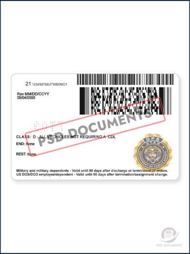 PsdDocuments Utah Driver License Template New V2 2