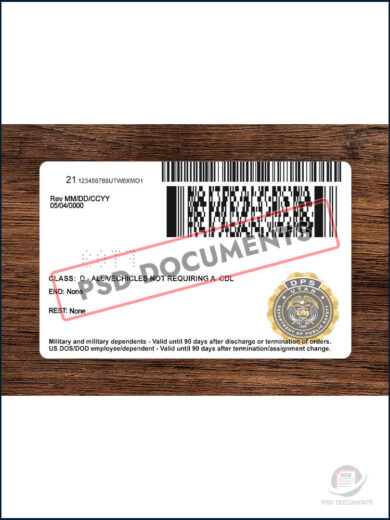 PsdDocuments Utah Driver License Template New V2 3